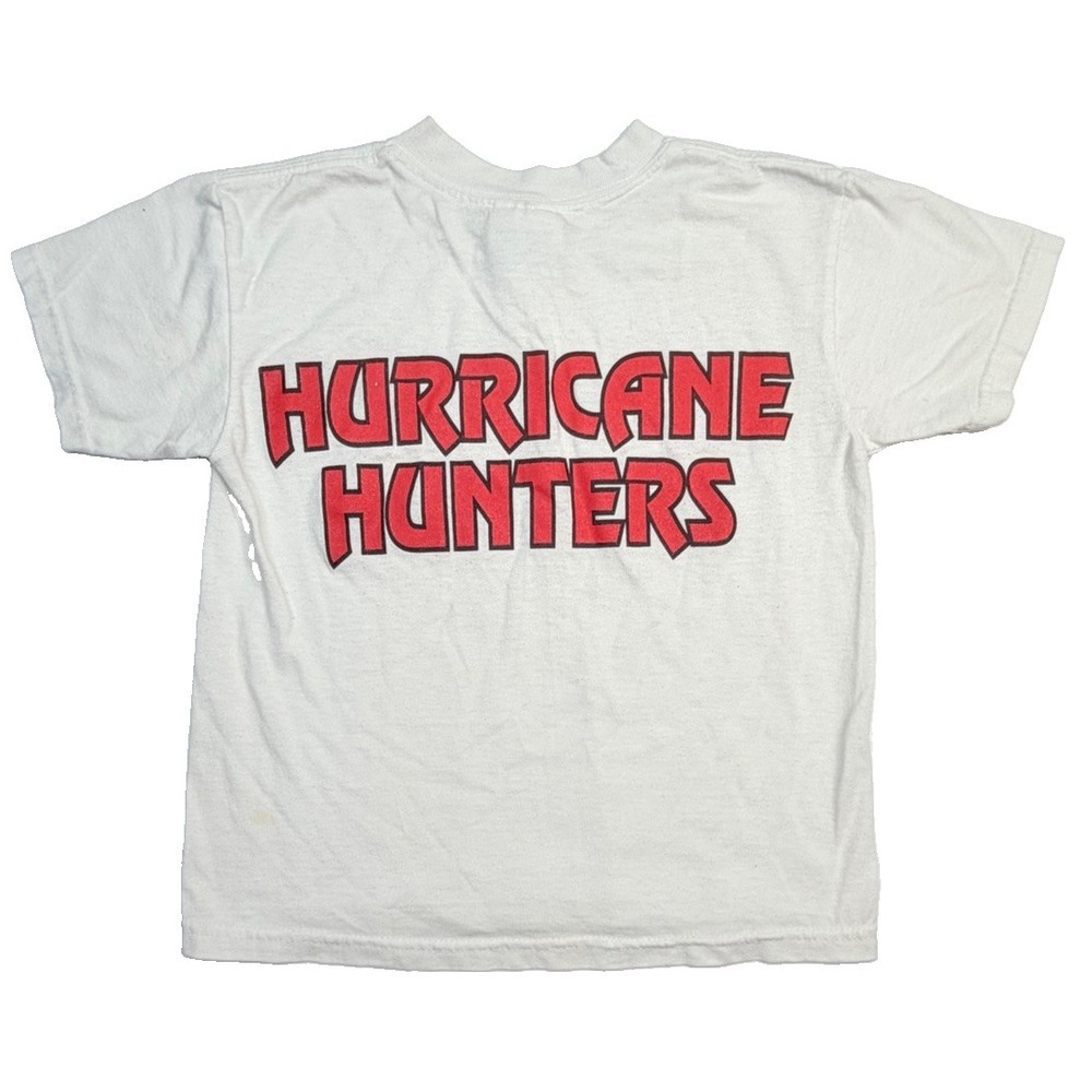 Vintage Hurricane Hunters 53rd WRS Hanes Heavyweight 50/50 Youth Small T-Shirt